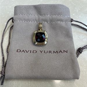 David Yurman Albion pendant in 18k & sterling silver with faceted garnet
